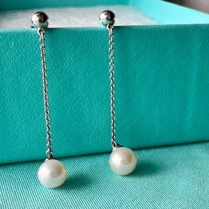 Tiffany & Co Pearl Drop Earrings Ziegfeld Collection